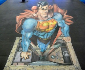 Peinture 3d : Superman