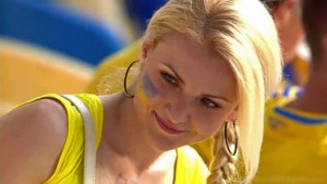 Jolie supportrice ukrainienne