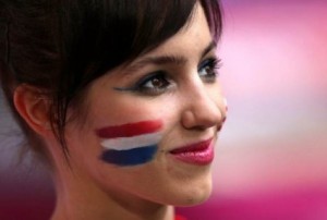Supportrice de la France brune
